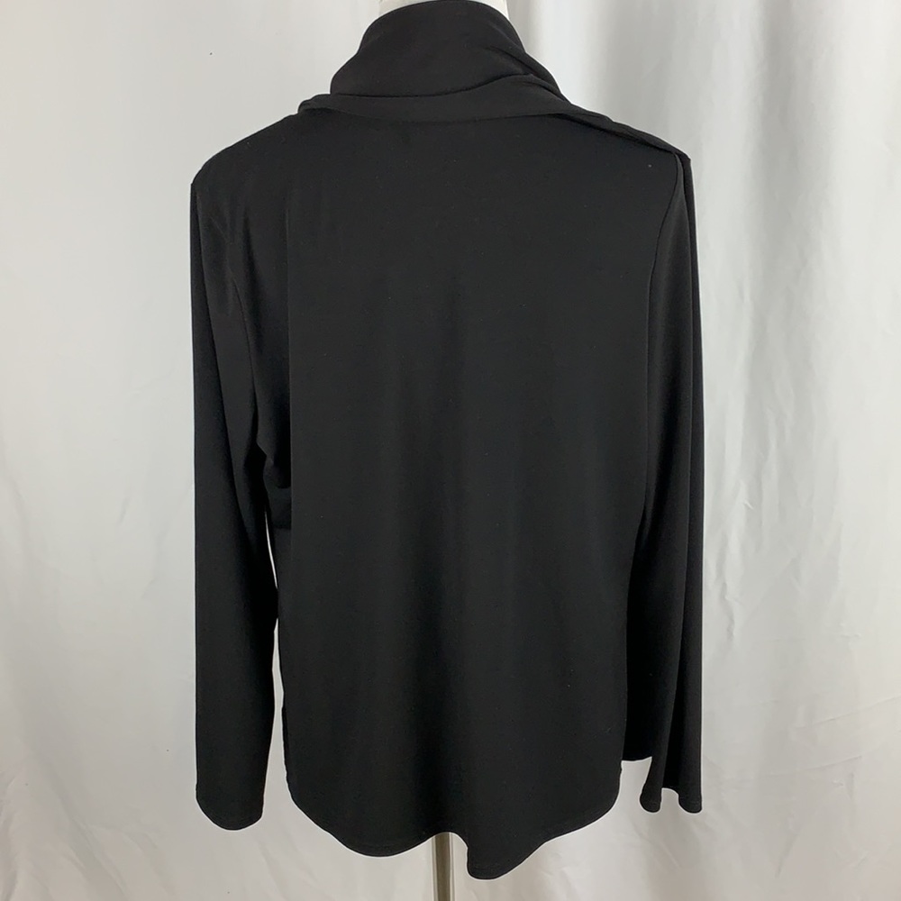 Dana Buchman Signature Open Front Shawl Collar Long Sleeve Knit Jacket - Picture 4 of 6